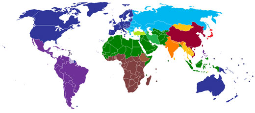 Civilizations map